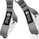 J Bryant Fitness Metal Gym Handles for Cable Machine Attachment Heavy Duty Aluminum Alloy Handle Grips Durable Workout Handles for Resistance Bands Pulley LAT Pull Down System (Grey double layer)