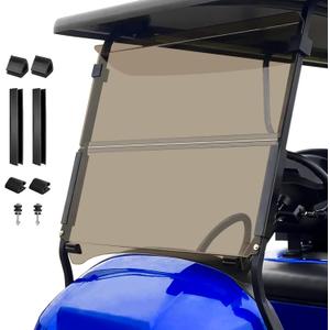 Club Car Precedent Windshield,Customize 5MM Thicken Windshield Replacement Fits Golf Cart Precedent 2004+,Tempo 2017+,Onward 2017+, Impact-Resistant/UV-Protected/Easy-Install C/Tinted Windshield