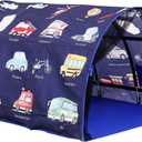 Kids Bed Tent Twin Beds - Zoos and Cars Wonder Play Tents Boys Girls Ventilated Indoor Play Tent Children Promotes Independent Play, Stimulates Imagination Set-Up Playhouse (Car)