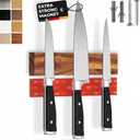 Magnetic Knife Holder for wall, 10" no drilling required, includes self-adhesive tape, extra strong for holding knives Awarded magnet strip Acacia