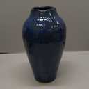 Blue Ceramic Vase for Home Decor,11.6 Inch Flower VaseDecorative Vases for Pampas GrassModern Art Texture Vases for Home Entryway Living Room Dining Table Farmhouse Office Decor-Blue