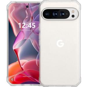 ANNSD for Google Pixel 9/9 Pro Case,Magnetic Shockproof with Translucent Protective Cover,Slim Full Body Drop Protection for Wireless Charging(Matte Clear)