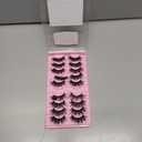 FANXITON Mink Lashes False Eyelashes Dramatic Full Mink Lashes Wispy 19 MM Natural Look 3D Fake Eyelashes 10 Pairs Pack