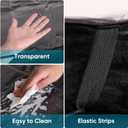 Transparent Protector for Curvy Lash Bed Topper,Plastic Waterproof Protector for Massage Bed Topper