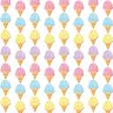 12 Pcs Ice Cream Birthday Party Decorations Pastel Banners Garland Kit Ice Cream Themed Hanging Swirls Streamers Birthday Party String for Summer Beach Baby Shower 1st Girl Favor Party Supplies Decor