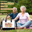 Abbylike Retirement Gifts Tote Bag for Women 2025 Vintage Groovy Retirement Women Farewell Going Away Gifts for Coworker Teacher Nurses Boss Friends Mom Grandma Retirees