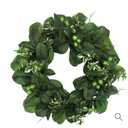 HD Designs 24 inch color printed wreath with magnolia leaves and berry grapevine