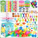 100 Pack Prefilled Easter Eggs with Assorted Toys, Bright Colorful Eggs for Easter Basket Stuffers/Fillers, Easter Eggs Hunt, Classroom Prize Supplies, Party Favors Bulk for Kids