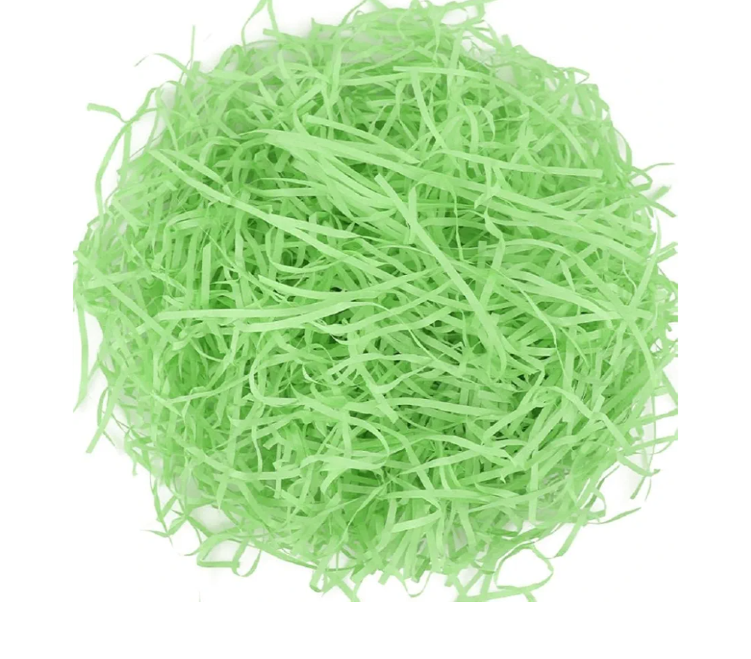 Pack Of 2 AVOIN Easter Grass, 9 Oz Easter Basket Grass, Shredded Tissue Easter Grass Basket Filler, Easter Grass Paper for DIY Easter Gift Wrapping, Easter Egg Stuffer Party Supplies (Green)