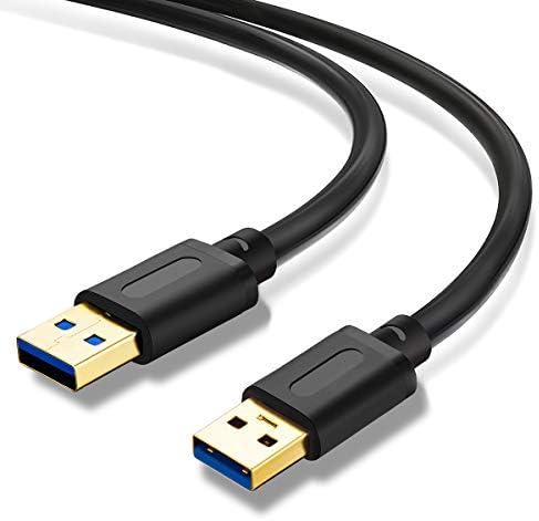 Jelly Tang USB 3.0 A to A Male Cable 3Ft,USB to USB Cable USB Male to Male Cable USB Cord with Gold-Plated Connector for Hard Drive Enclosures, DVD Player, Laptop Cooler (3Ft/1M)
