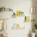 SANOA & CO. Nursery Book Shelves for Wall  23" Nursery Wall Decor, Floating Bookshelf for Kids Room, White Book Shelf Decor for Boys & Girls - Arch Style, 4-Pack (23 inches)