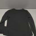 Trendy Queen Womens Long Sleeve T Shirts Fall Fashion 2026 Basic Crop Tops Going Out Outfits Y2k Clothes, Black, Size M