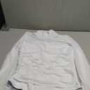 REORIA Women’s Trendy Sexy Mock Turtle Neck Long Sleeve Sheer Mesh Ruched Going Out Bodysuits Tops L