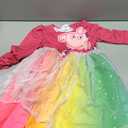 Peppa Pig Toddler Girls Dress for Summer Short Sleeve Stars Decoration Tutu Dresses for Birthday Party Tulle Princess Dress ROSEO Little Girls Size 3-4T