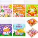 Easter Treat Bags, 100 PCS Self Sealing Clear Easter Goodie Bags, Plastic Easter Cellophane Candy Cookie Snack Goody Gift Bags for Easter Spring Holiday Party Favors Supplies Gift Giving Decorations