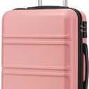 Kono 20'' Carry on Luggage with Spinner Wheel TSA Lock, Lightweight PC+ABS Hardside Luggage Small Carry on Suitcase Nude