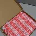 Chumia 12 Pcs Christmas Fabric Gift Bags with Drawstring, Red and White Christmas Gift Reusable Fabric Wrap Bags and 12 Kraft Tags for Xmas Birthday Wedding Party Favors(Snowflake)