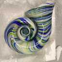 DOVDOV Hand Blown Glass Shell Decoration, Art Glass Conch Sculpture, Colorful Shell Statue for Room Office Coffee Table Living Room TV Stand Cum Home Decoration.