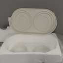 Raised Cat Food and Water Bowl Set - Elevated Ceramic Dishes With Non-Slip Stand and Splash Guard for Small Dogs - 2 x 480 ML (16.2 OZ) (White)