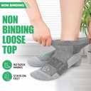 Nonlut Diabetic Socks for Men,6 Pairs Low Cut Neuropathy Mens Diabetic Socks(Black+White+Dark Grey-Medium)