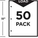 Avery Non-Glare Page-Size Sheet Protectors, Pre-Punched for Use with Tab Dividers, Top Load, 50 Document Protectors (74204)