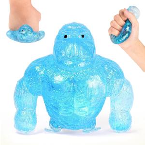 Squishy Monkey Sugar Stress Balls for Adults Kids, Sugar Monkey Sensory Fidget Toys, Slow Rising Squeeze Ball for Anxiety Relief, Fun Stretchy Stress Toys for Boys and Girls, Party Favors (Blue)