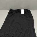 ELLEVEN Linen Flared Maxi Skirt with Back Slit - Elastic Waist Drawstring Long Flowy Ankle-Length Skirt, Size: XL