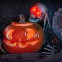 2 x Jutom 3 Pieces Halloween Glowing Eyes for Mask LED Light up Prop Eyes Glasses with Effects Controller (Red)