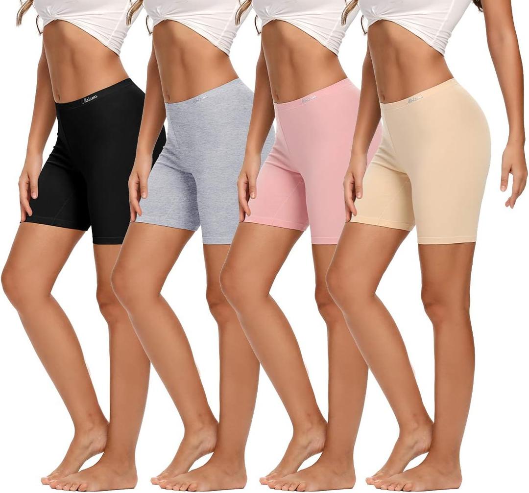 Molasus Womens Cotton Boxer Shorts Underwear Anti Chafing Bike Shorts, 3XL
