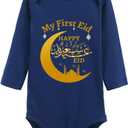 My First Eid Infant Unisex Rompers Baby Birth Announcement Bodysuit