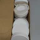 AOZITA 24 PACK, WIDE Mouth Mason Jar Lids for Ball, Kerr and More - White Plastic Storage Caps for Canning Jars - Leak-Proof & Anti-Scratch Resistant Surface