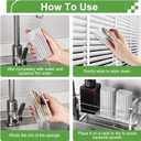 Jeymei 4-Pack Damp Clean Duster Sponge,Gray Damp Dusting Sponge,Duster Baseboard Cleaner Sponge with Ridges,Reusable Wet Duster Sponge,Household Cleaning Sponges for Blinds,Window Track Grooves