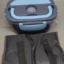 Carsolt Electric Lunch Box Food Heater - 3 in 1 Portable Leakproof Heated Lunch Box for Car/Home/Adults with 1.5L Removable 304 Stainless Steel Container, 60-80W, 12V/24V/110V (Blue)