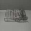 TeamFar Cooling Rack Set of 4, Stainless Steel Grid Cooking Roasting Racks for Various Size Baking Sheet Toaster Oven Pan, Healthy & Heavy Duty, Mirror Finish & Dishwasher Safe