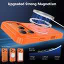 for iPhone 17 Pro Case [Compatible with MagSafe] [2X Screen Protectors][Military Grade Drop Tested] Heavy Duty Magnetic Phone Case for iPhone 17 Pro 6.3",Orange