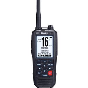 Uniden MHS338BT Floating, Handheld Marine VHF Radio, 6-Watts, GPS and Bluetooth, Submersible IPX8, Emergency Strobe & Flashlight, NOAA Weather Alerts, FM Radio, Chargeing Cradle & Li-ion Battery