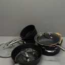 Starfrit The Rock Diamond 10PC Non-Stick Set - Durable Forged Aluminum - Oven Safe - PFOA Free - Easy to Clean - Black