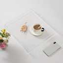 Clear Sturdy Acrylic Serving Tray with Handles - 14x14Inch - Coffee, Appetizer, Breakfast, Butler Tray - Kitchen Countertop & Makeup Drawer Organizer