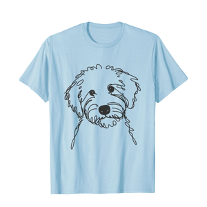 Line Art Dad Mom Dog - Sheepadoodle T-Shirt for Men Women, L Line Art Dad Mom Dog - Sheepadoodle T-Shirt for Men Women, L
