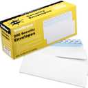 ValBox #10 Security Envelopes Self Seal, No. 10 Windowless Security Tint Pattern, Secure Mailing Envelopes, 4-1/8x9-1/2 Inches, 24 LB White Business Envelopes, 200 Count