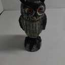 Hausse Solar Fake Owl Decoy Scare Birds Away, Solar Powered Motion Activated Scarecrow Deterrent Owl with Glowing Eyes, Scary Sound & Rotate Head, Nature Enemy Bird Repellent for Outdoor Garden Yard