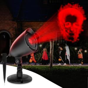 Halloween Projector Lights, Red Skull Projector LED Light, Waterproof Holiday Decoration for Party Yard Garden Outdoor Indoor Landscape Halloween Lights