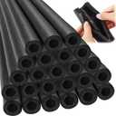 Amylove 24 Pcs 3.3 Feet Foam Pipe Insulation Foam Tube Insulating Water Pipe Pool Swim Noodles Pre Slit Heat Preservation Pipes Covers for Tubing Outdoor Winter Freeze Protection(Black,1 Inch)