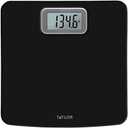 Taylor Digital Bath Scale with Antimicrobial Surface Protection, Bathroom Scale for Body Weight, 400 lbs. Black