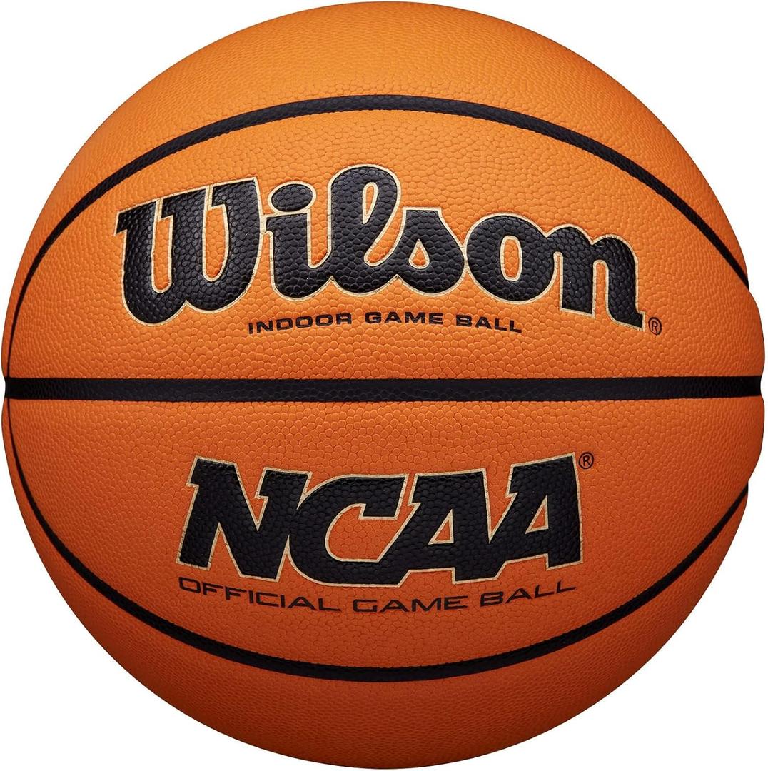 WILSON NCAA Evo NXT Official Indoor Game Basketballs - Size: Size 6 - 28.5", Color: Orange/Black