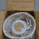 Small Bedside Night Table Lamp for Bedroom, Minimalist Nightstand Lamp with Round Fabric Linen Shade, Study Reading Desk Lamp for Kids Room, Living Room, College Dorm, Home, Office (Standard Lamp Set Of 1)