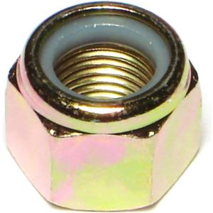 Hard-to-Find Fastener 014973285326 Grade 8 Nylon Insert Lock Nuts, 1/2-20, Piece-5, Yellow
