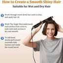 Round Hair Blow Dryer Brush - 1.2 Inch Ceramic Barrel Hair Dryer Brush for Short/Middle Hair, One Step Drying, Volumizing, Straightening and Styling, Negative Ionic Dryer Brush (Black-Golden, 1.2)