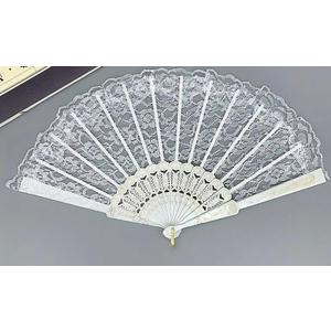 29 Pieces Rose Lace Floral Hand Fans Retro Elegant Chinese Folding Fan White Vintage Bridal Handheld Dancing Fan Props for Wedding Party Church Ladies Favors (Gold)