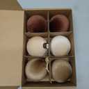 HyDren 6 Pcs Velvet Christmas Ball Ornaments 4 Inches Large Flocked Christmas Tree Hanging Ornaments Shatterproof Xmas Bulbs for Home Xmas Tree Party Decor(Beige, Light Brown, Dark Brown)